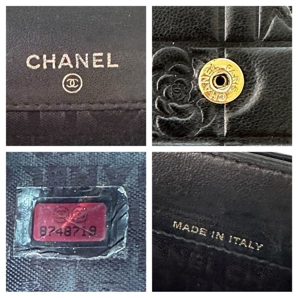 Authentic CHANEL Black Lambskin Leather Lucky Charms Embossed Bifold Wallet - Picture 2 of 16